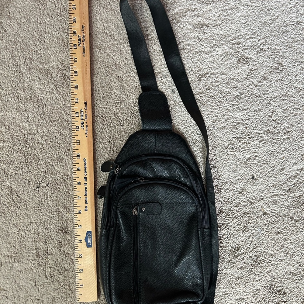 Stylish Black pleather sling bag